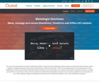 Metalogix.com(Office 365 and SharePoint Content Migration and Management) Screenshot