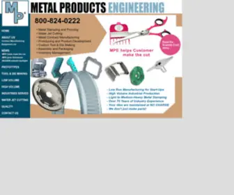 Metalproductseng.com(Contract Manufacturing) Screenshot