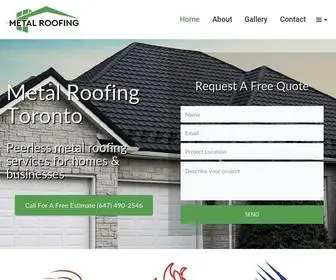 Metalroofingtoronto.co(Metal Roofing Toronto) Screenshot