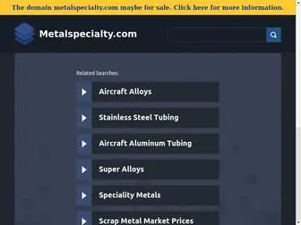 Metalspecialty.com(Metalspecialty) Screenshot