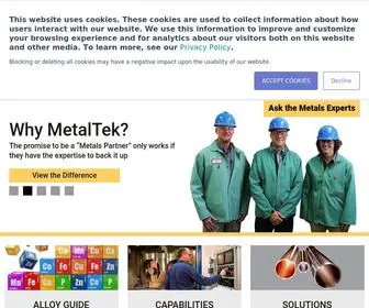 Metaltek.com(MetalTek International) Screenshot