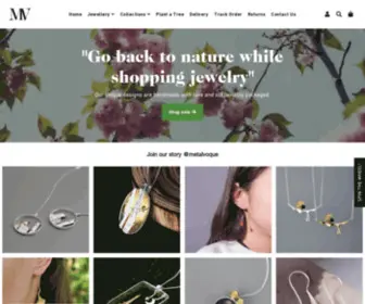 Metalvoque.com(Handmade Jewelry designs inspired by Nature & Animals) Screenshot