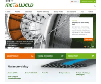 Metalweld.pl(Producent wysokiej jakości materiałów spawalniczych) Screenshot