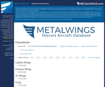 Metalwings.com(MetalWings Diecast Aircraft Database. Hobbymaster) Screenshot