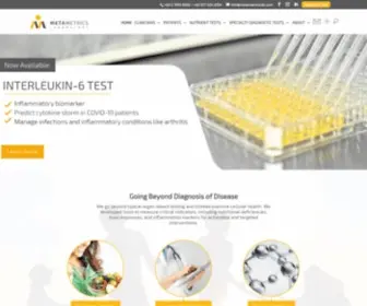 Metametricslab.com(The First Specialty Clinical Laboratory in the ASEAN Region) Screenshot