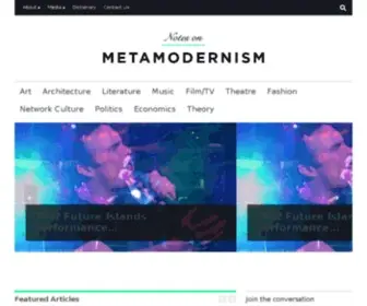 Metamodernism.com(Notes on Metamodernism) Screenshot