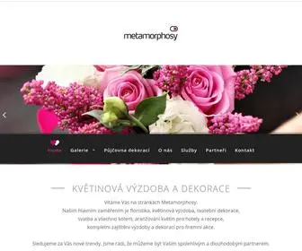 Metamorphosy.cz(Floristika, květinová výzdoba, dekorace, aranžování) Screenshot