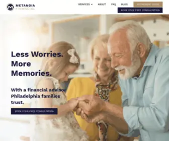 Metanoiafinancial.com(Financial Advisor) Screenshot