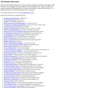 Metaphorobservatory.com(The Metaphor Observatory) Screenshot