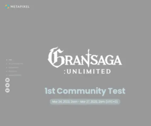 Metapixel.io(The official website for the 1st Community Test of Gran Saga) Screenshot