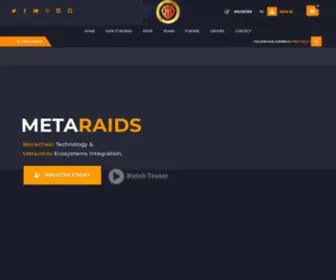 Metaraids.com(Blockchain Gaming) Screenshot