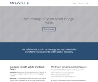 Metastablecapital.com(Long-term value investing crypto asset hedge fund) Screenshot