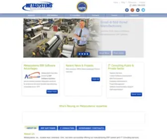 Metasystems.com(Accelerated ERP Software Systems) Screenshot