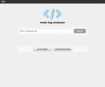 Metatag-Analyzer.com(Free meta tag analysis tool) Screenshot