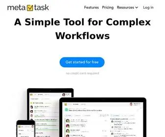 Metatask.io(A simple workflow management tool for business) Screenshot