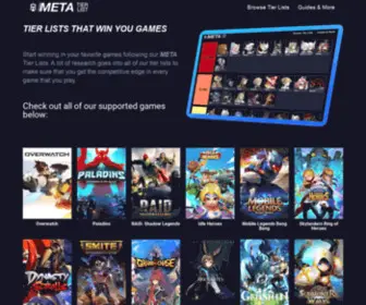 Metatierlist.com(Tier Lists for your favorite games) Screenshot