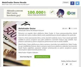 Metatraderdemo.net(MetaTrader Demo Hesabı Açın) Screenshot