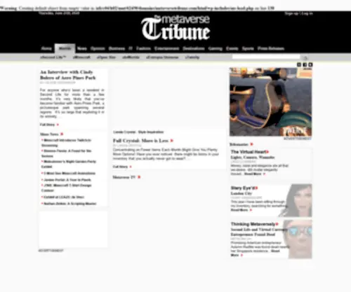 Metaversetribune.com(The Metaverse Tribune) Screenshot