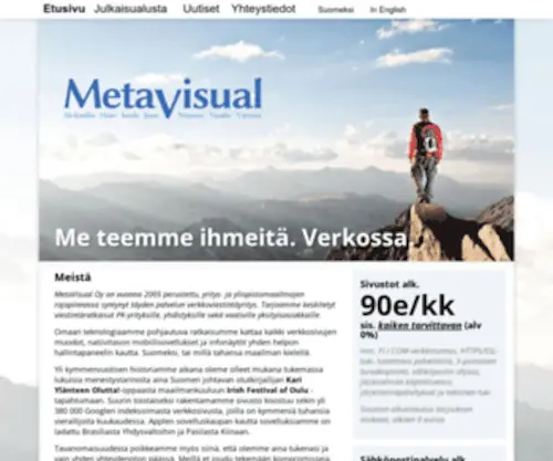 Metavisual.fi(Etusivu) Screenshot