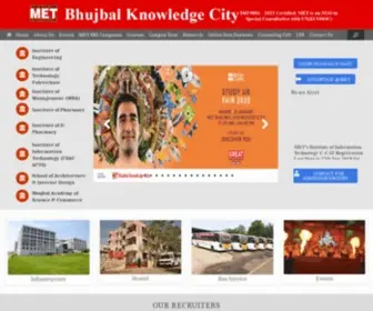 MetbhujBalknowledgecity.ac.in(MET League of Colleges) Screenshot