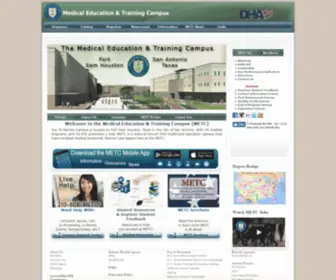 Metc.mil(The official website of the medical education & training campus) Screenshot
