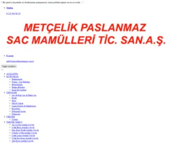 Metcelikpaslanmaz.com.tr(Metçelik Paslanmaz Sac Mamülleri Tic) Screenshot