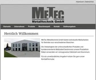 Metec-Metalltechnik.de(Herzlich Willkommen) Screenshot