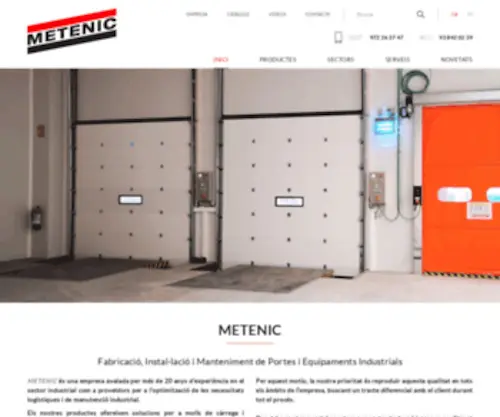Metenic.com(Portes Industrials) Screenshot