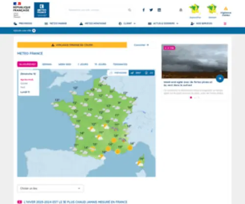 Meteofrance.com(METEO FRANCE) Screenshot