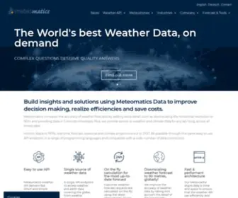 Meteomatics.com(The Global Leader in Weather Intelligence) Screenshot