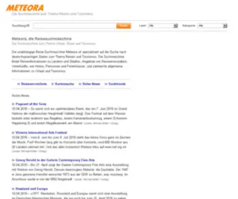 Meteora.de(Die Suchmaschine zum Thema Reisen und Tourismus) Screenshot