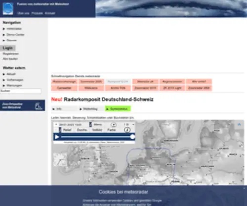 Meteoradar.com(Das Radarbild Deutschland) Screenshot