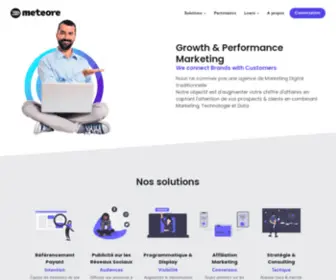 Meteore.io(Meteore est un canal d'acquisition leader dans l'industrie des partenariats) Screenshot