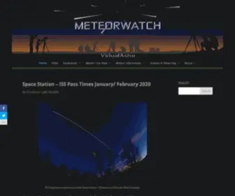 Meteorwatch.org(Astronomy) Screenshot