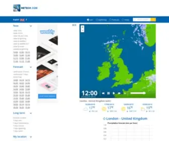 Meteox.co.uk(Rainfall radar United Kingdom) Screenshot