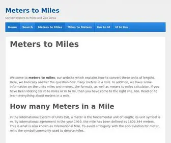 Meterstomiles.com(Meters to Miles) Screenshot