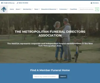 Metfda.org(Representing Funeral Establishments in NY) Screenshot