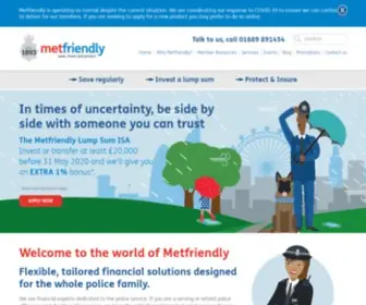 Metfriendly.org.uk(Savings and investment specialist for the Met Police Force) Screenshot