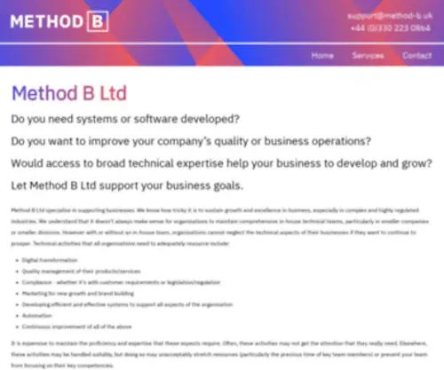 Method-B.uk(Method B Ltd) Screenshot