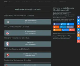 Methstreams.com(CrackStreams v2.0) Screenshot