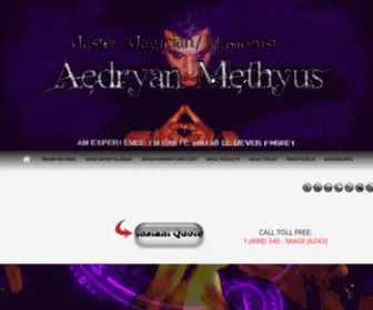 Methyus.com(Aedryan Methyus Master Magician Illusionist) Screenshot