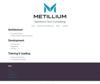 Metillium.com(Salesforce Technical Consulting) Screenshot