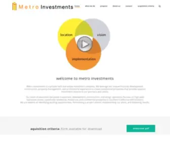 Metinvestments.com(A private held real estate investment company) Screenshot