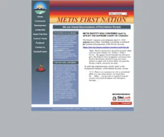 Metisfirstnation.ca(Metisfirstnation) Screenshot