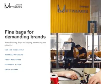 Metissagesbags.com(We make fine bags for demanding brands) Screenshot