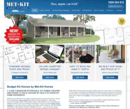 Metkithomes.com.au(Affordable Quality Steel Frame Kit Homes) Screenshot