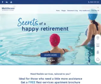 Metlifecare.co.nz(Retirement Villages in New Zealand) Screenshot