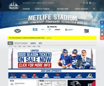Metlifestadium.com(Official Website of MetLife Stadium) Screenshot