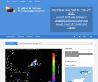 Metoffice.gov.tt(Trinidad & Tobago Meteorological Service) Screenshot