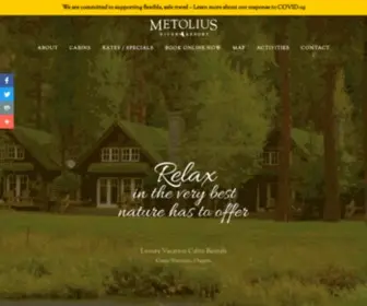 Metoliusriverresort.com(Camp Sherman) Screenshot